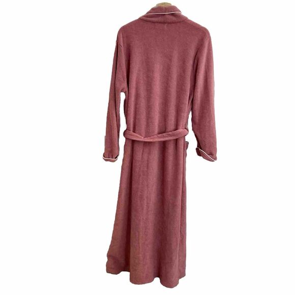 Vintage LL Bean Plush Robe w/ Belt & Pockets Womens Medium Pink - Picture 4 of 7
